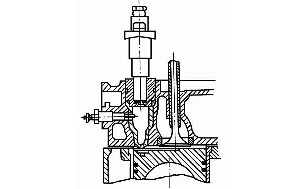 柴油機(jī)預(yù)燃式燃燒室結(jié)構(gòu)位置圖.png