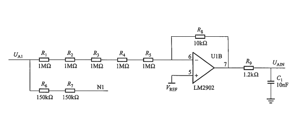 柴油發(fā)電機(jī)組控制器交流電壓采樣整形電路原理圖.png