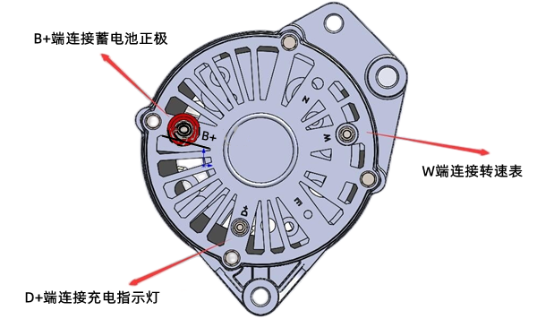 充電機(jī)（硅整流交流發(fā)電機(jī)）接線圖-康明斯柴油發(fā)電機(jī)組.png