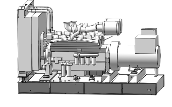 880KW康明斯柴油發(fā)電機組模型外觀圖（KTA38-G5）.png