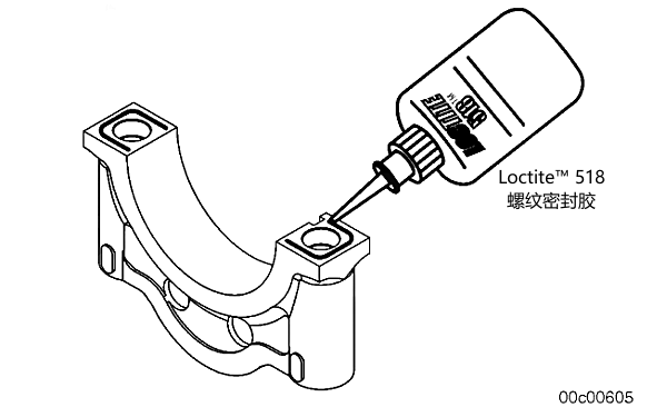 主軸承蓋表面涂上螺紋密封膠.png