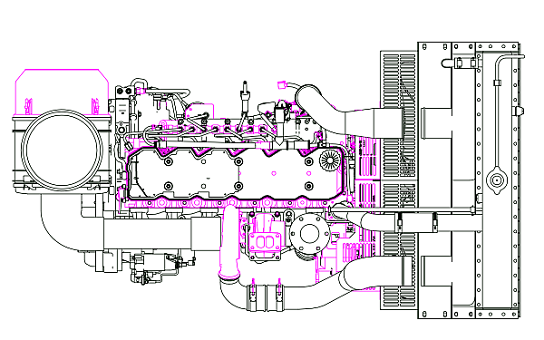 QSB6.7-G31東風康明斯發(fā)動機外形尺寸平面圖.png