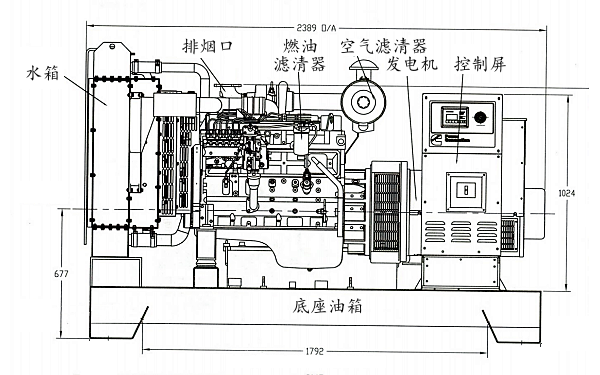 C140D5康明斯發(fā)電機組側(cè)面結(jié)構(gòu)圖.png