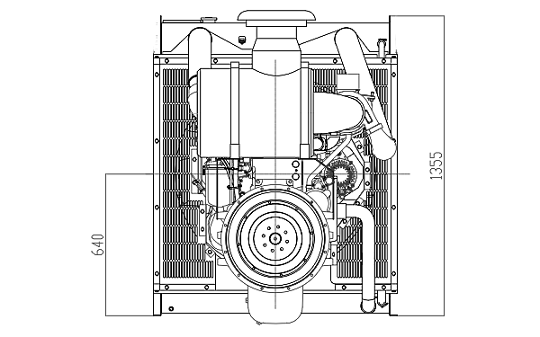QSL8.9-G33東風(fēng)康明斯發(fā)動機(jī)外形尺寸后視圖.png