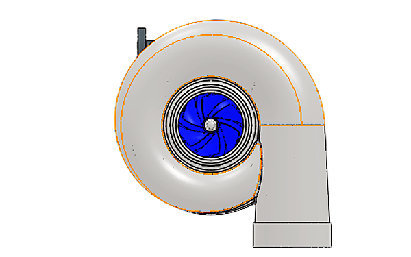 渦輪增壓器右視圖-柴油發(fā)電機(jī)組.png