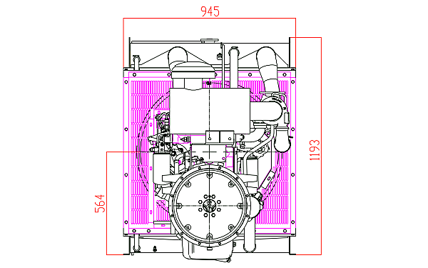 QSB5.9-G30東風(fēng)康明斯發(fā)動(dòng)機(jī)外形尺寸后視圖.png