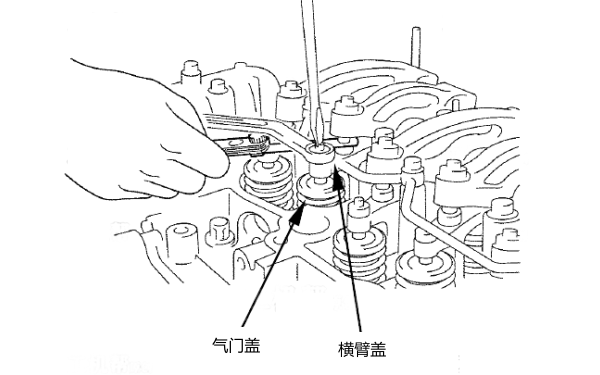 擰緊氣門間隙的調(diào)整螺釘.png