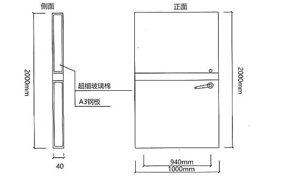 發(fā)電機房隔聲門結構示意圖.png