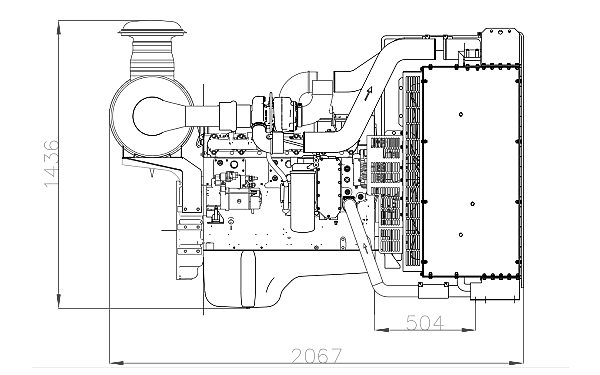 6LTAA9.5-G1東風(fēng)康明斯發(fā)動(dòng)機(jī)外形尺寸側(cè)視圖.png