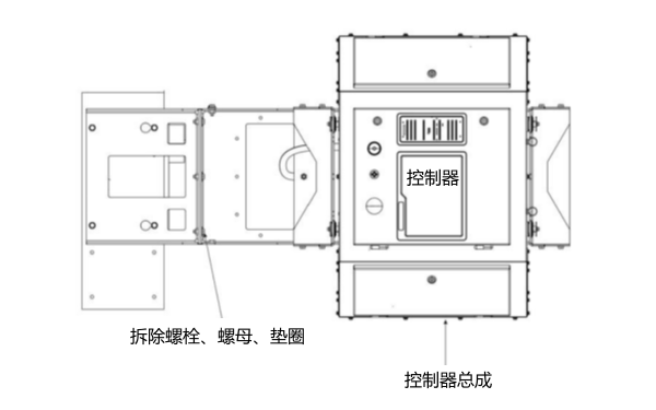 康明斯發(fā)電機(jī)組控制箱底座拆除.png