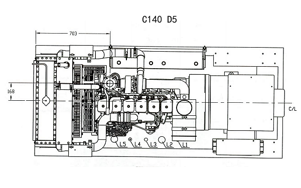 C140D5康明斯發(fā)電機組平面結(jié)構(gòu)圖.png