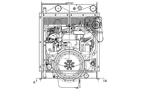 QSB5.9-G3東風(fēng)康明斯發(fā)動機外形尺寸后視圖.png