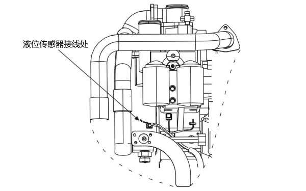 康明斯發(fā)動機液位傳感器線束連接.png